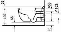 Унитаз с бидеткой Duravit Starck 3 SensoWash 222659 схема 3