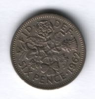 6 пенсов 1962 г. Великобритания