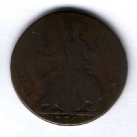1/2 пенни 1772 г. Великобритания