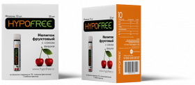 HYPOFREE 10 напиток фруктовый с соком вишни 10 флаконов по 1 ХЕ