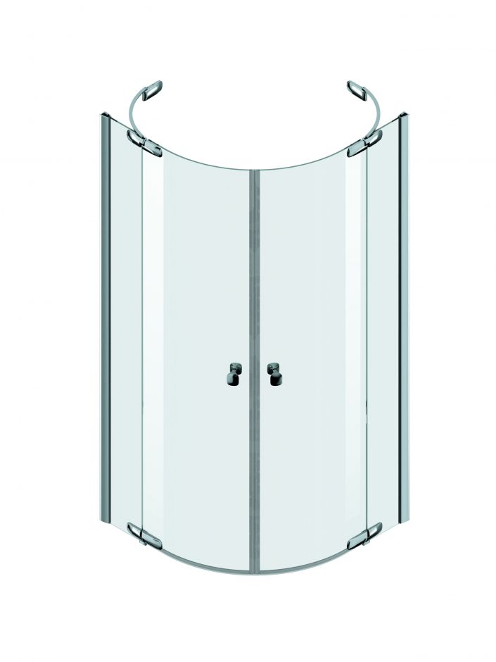 Изображение Полукруглый душевой уголок Am.Pm Sensation с двумя распашными дверями 90х90 см