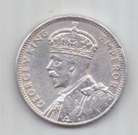 1/2 рупии 1934 г. AUNC Маврикий. Великобритания