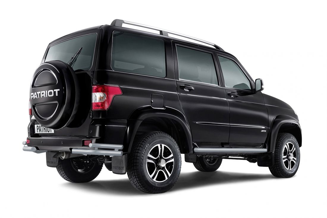 Защита заднего бампера двойная угловая D63/51мм (ППК) UAZ Patriot 2014-