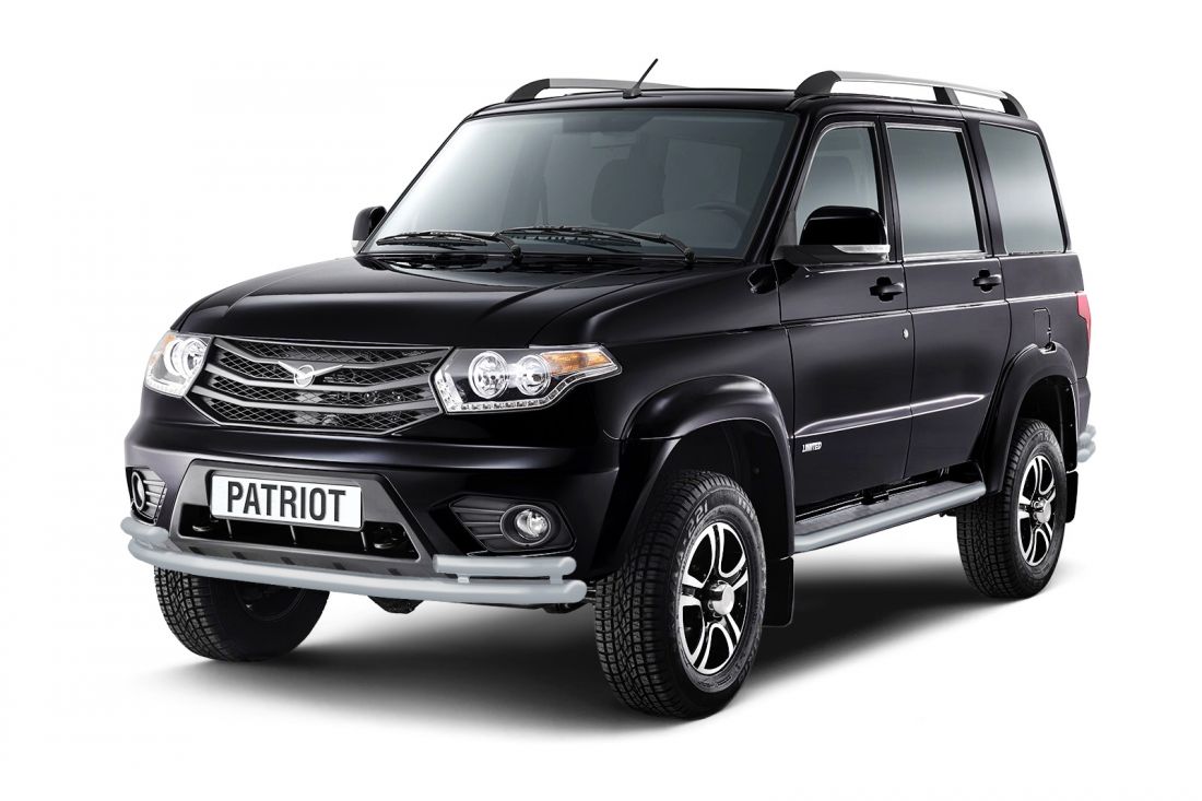 Защита порогов с алюм. площадкой D51мм (ППК) UAZ Patriot 2014-