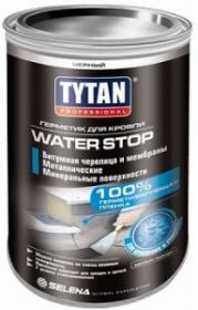 Герметик для Кровли Tytan Professional Water Stop 1кг Черный / Титан Профессионал