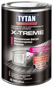 Герметик для Экстренного Ремонта Кровли Tytan Professional X-Treme 0.31кг Бесцветный, Серый / Титан Экстрим