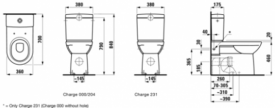 Унитаз Laufen Pro 8.2495.5 схема 2