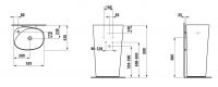 Напольная раковина Laufen Palomba 52х43 схема 2