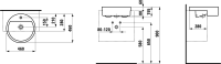 Круглая полувстраиваемая раковина Laufen Living City 46х46 схема 2