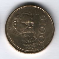 100 песо 1988 г. Мексика AUNC