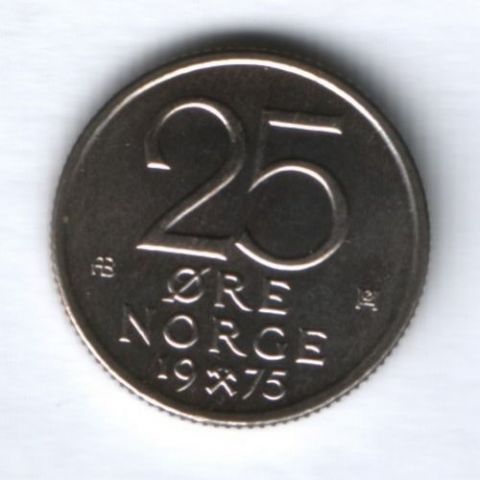 25 эре 1975 г. Норвегия UNC