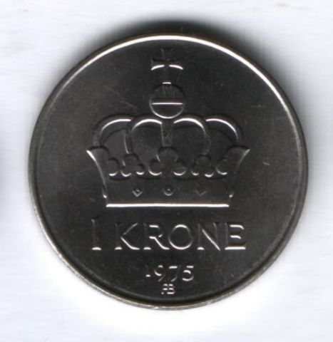 1 крона 1975 г. Норвегия UNC