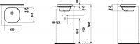 Встраиваемая раковина Laufen Ino 36х35 схема 6