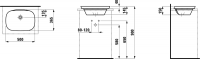 Встраиваемая раковина Laufen Ino 50х36 схема 5