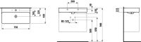 Раковина Laufenn Val 75х42 схема 2