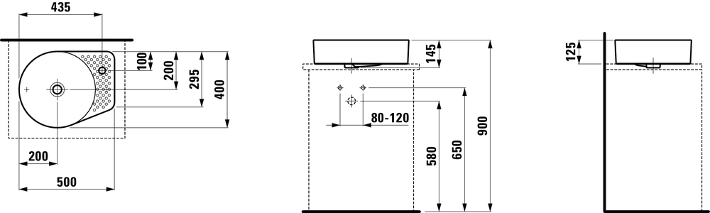 Раковина Laufen Val 50х40 схема 3