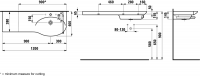 Раковина со столешницей слева Laufen Palace 120х46 схема 1