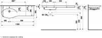 Раковина с правым крылом Laufen Palace 120х46 схема 1