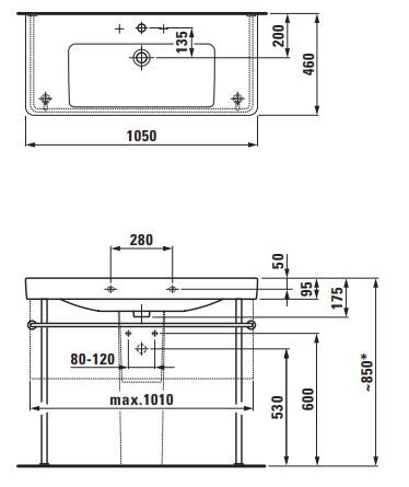 Раковина Laufen Pro S 105х46 ФОТО