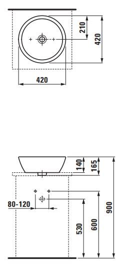 Раковина Laufen Pro 42х42 ФОТО