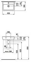 Раковина Laufen Pro 45х34 схема 3