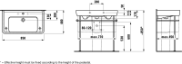 Раковина Laufen Pro 85х48 схема 2
