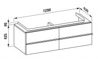 Laufen Palace 4.0130.1 тумба под раковину 120х37,5 схема 1