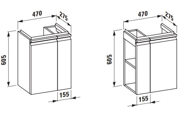 Laufen Pro 4.8300.1 тумба под раковину 47х27,5 ФОТО