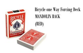 Bicycle One Way Forcing Deck (Mandolin Back) - красная рубашка - Дама черви