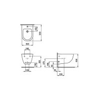 Подвесное биде Laufen Pro схема 2