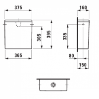 Laufen Pro бачок для унитаза с двойным смывом схема 1