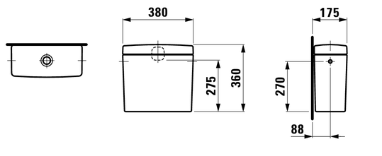 Laufen Pro бачок для унитаза схема 2