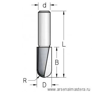 Фреза канавочная полукруглая c увеличенной глубиной резания WPW RBL1272