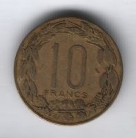 10 франков 1965 г. Камерун