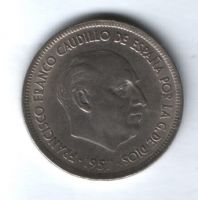 25 песет 1957 г. Испания