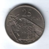25 песет 1957 г. Испания