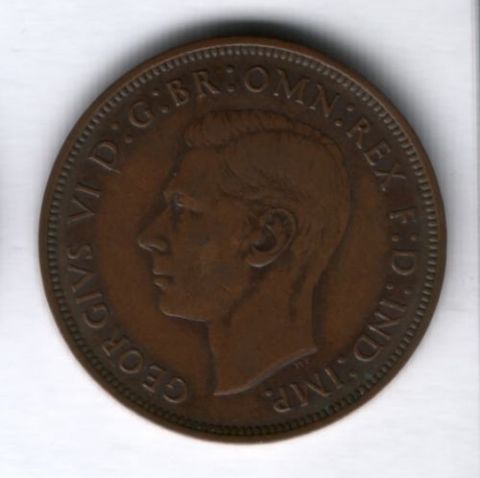 1 пенни 1946 г. Великобритания