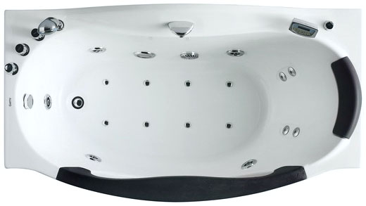 Стеклянная ванна Gemy G9072 K L 171x92 схема 2 Стеклянная ванна Gemy G9072 K L 171x92 схема 2