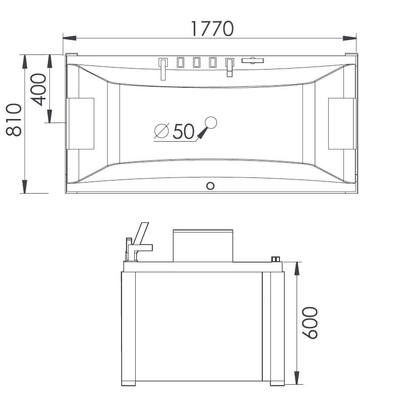 Ванна Gemy G9076 K 177x81 схема 4