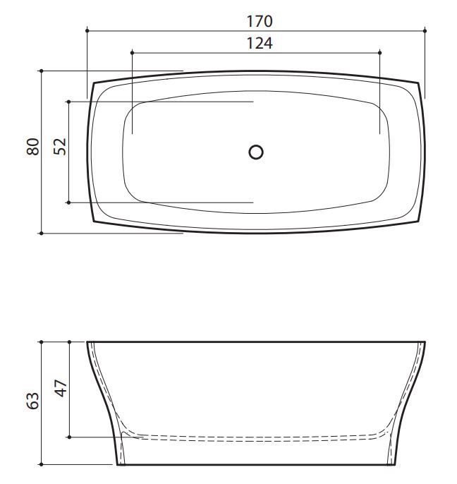 Ванна из искусственного камня Balteco Pao 170x80 ФОТО