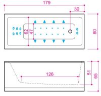 Гидромассажная ванна Balteco Forma 18 179x80 схема 2
