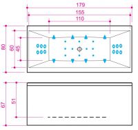 Гидромассажная ванна Balteco Roma 179x80 схема 2