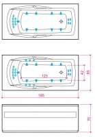 Гидромассажная ванна Balteco Pacific 185x85 схема 3