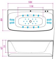 Гидромассажная ванна Balteco Loop 189x89 схема 3