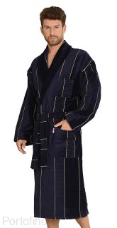 803 Халат мужской с воротником De Lafense