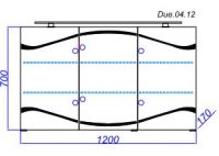 Зеркало-шкаф с подсветкой Aqwella Due Amanti 120х70 схема 2
