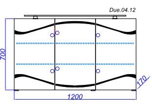 Зеркало-шкаф с подсветкой Aqwella Due Amanti 120х70 схема 2