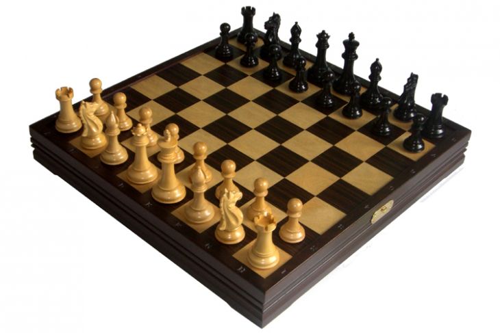 Шахматы классические большие деревянные утяжеленные (высота короля 4,00")
