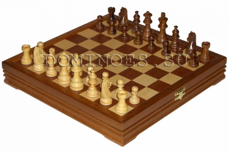 Шахматы классические малые деревянные (высота короля 2,75")