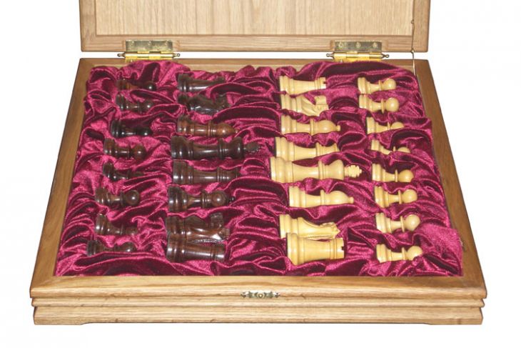 Шахматы классические средние деревянные утяжеленные (высота короля 3,25")